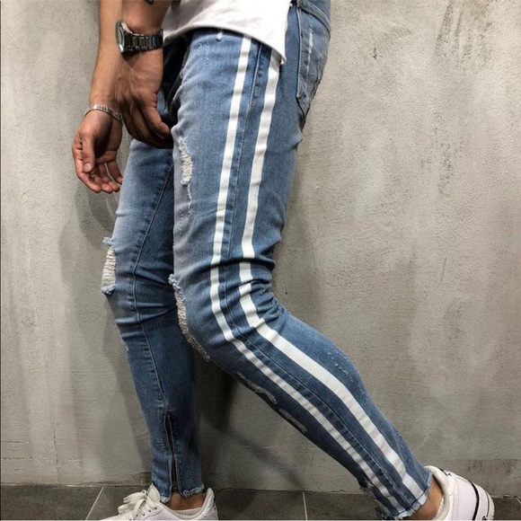 New Fashion Men Slim Fit Soft Pencil Denim Pants - Picture 2 of 5